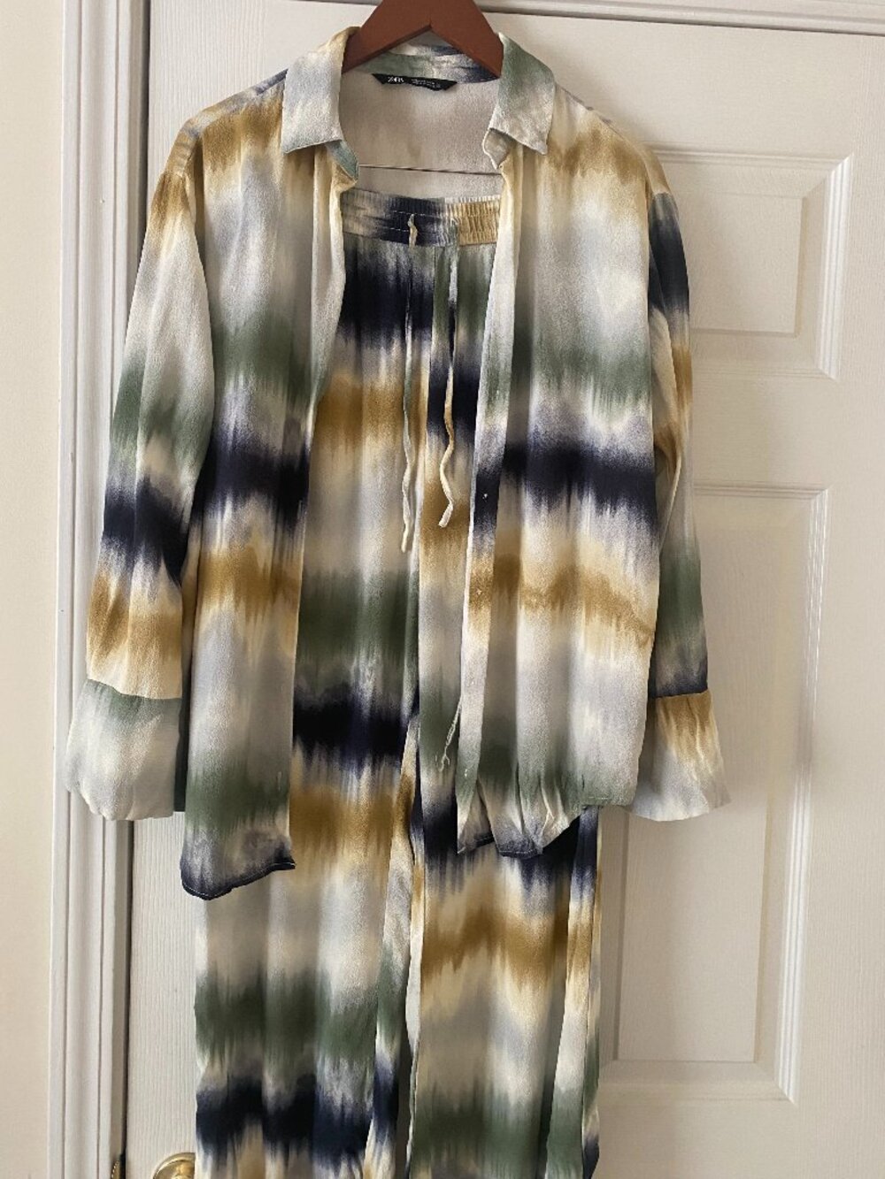 Zara Pant and Shirt Matching Set Multicolor Size Large